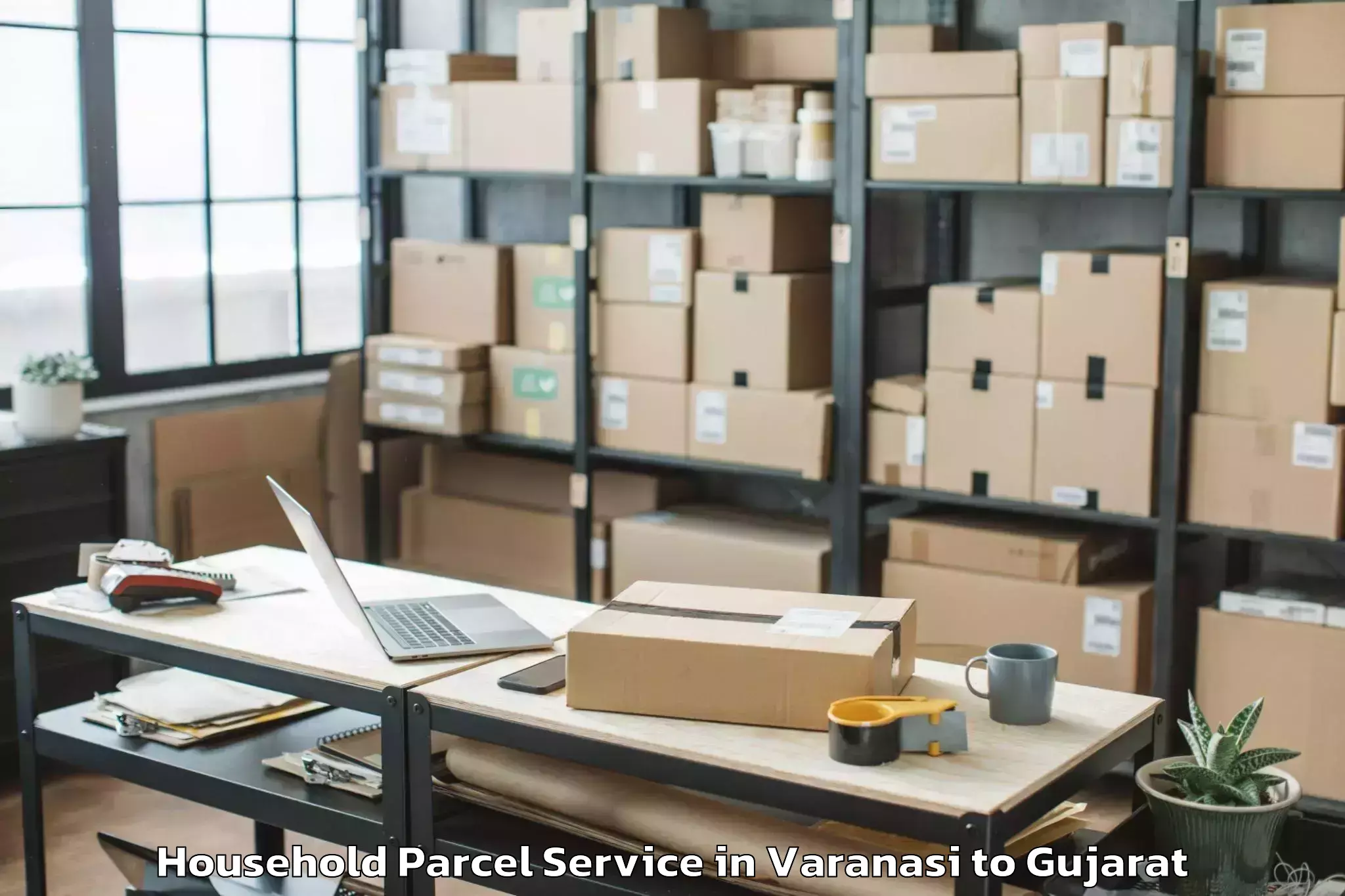 Book Varanasi to Vansda Household Parcel Online